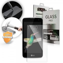   LG K4 kijelzővédő edzett üvegfólia (tempered glass) 9H keménységű (nem teljes kijelzős 2D sík üvegfólia), átlátszó