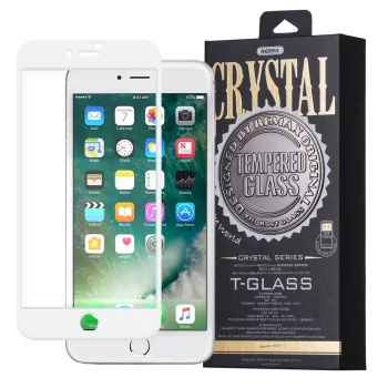   Remax iPhone X/Xs Crystal Glass 3D teljes kijelzős edzett üvegfólia 9H keménységű, fehér + szilikon hátlap, tok, átlátszó