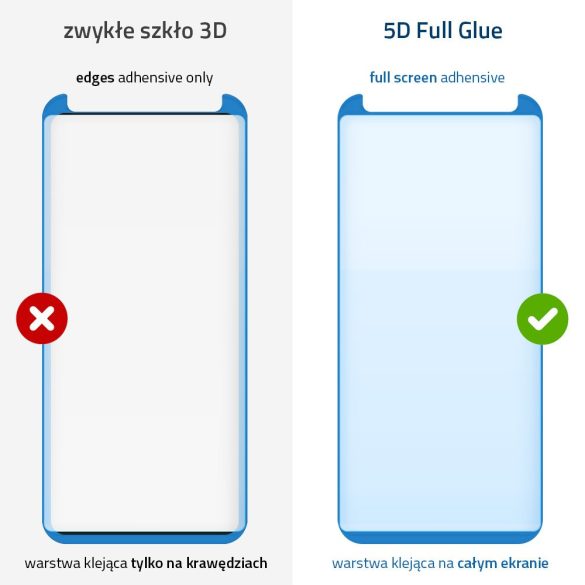 Wozinsky Samsung Galaxy S8 Plus PRO+ Glass Screen 5D Full Glue teljes kijelzős edzett üvegfólia (tempered glass) 9H keménységű, tokbarát, fekete