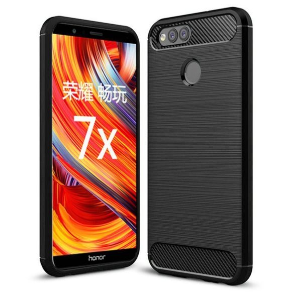 Carbon Case Flexible Honor 7X hátlap, tok, fekete