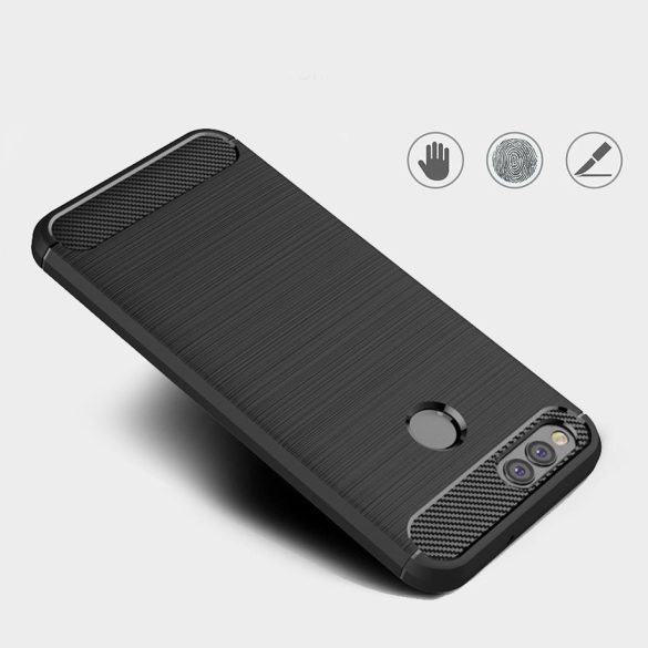 Carbon Case Flexible Honor 7X hátlap, tok, fekete