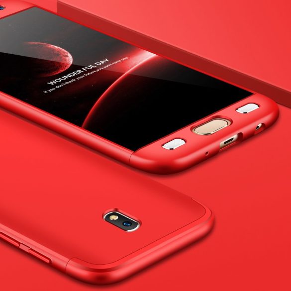 Full Body Case 360 Samsung Galaxy J3 (2017) hátlap, tok, piros 