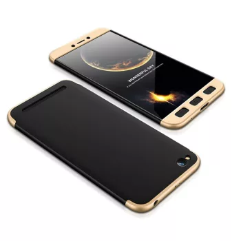  Full Body Case 360 Xiaomi Redmi 5A hátlap, tok, fekete-arany