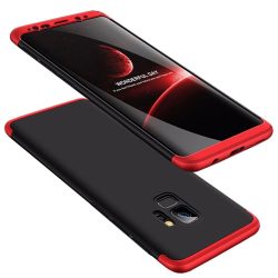   Full Body Case 360 Samsung Galaxy S9, hátlap, tok, fekete-piros