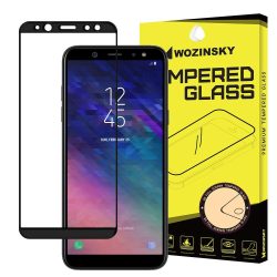   Wozinsky Samsung Galaxy A6 (2018) 5D Full Glue teljes kijelzős edzett üvegfólia (tempered glass) 9H keménységű, tokbarát, fekete