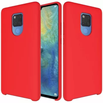   Silicone Flexible Rubber Huawei Mate 20 szilikon hátlap, tok, piros