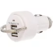 Univerzális autós töltő Dual-USB, 3,1A, fehér
