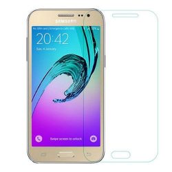   Samsung Galaxy J1 (2016) kijelzővédő edzett üvegfólia (tempered glass) 9H keménységű (nem teljes kijelzős 2D sík üvegfólia), átlátszó